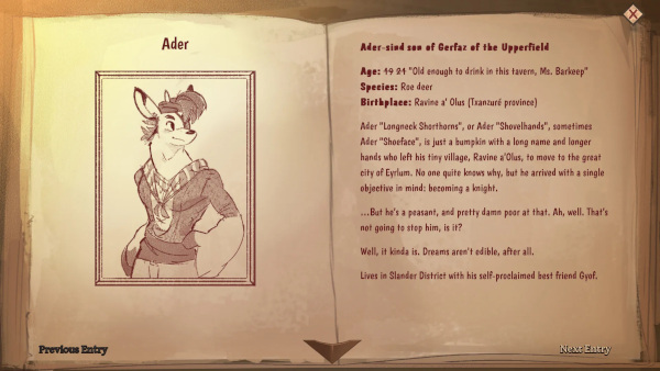 Ader's encyclopedia entry in The Hayseed Knight.