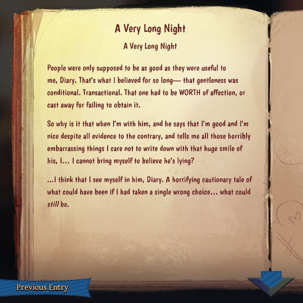 Chapter 3 of The Hayseed Knight features a diary as a key gameplay mechanic.